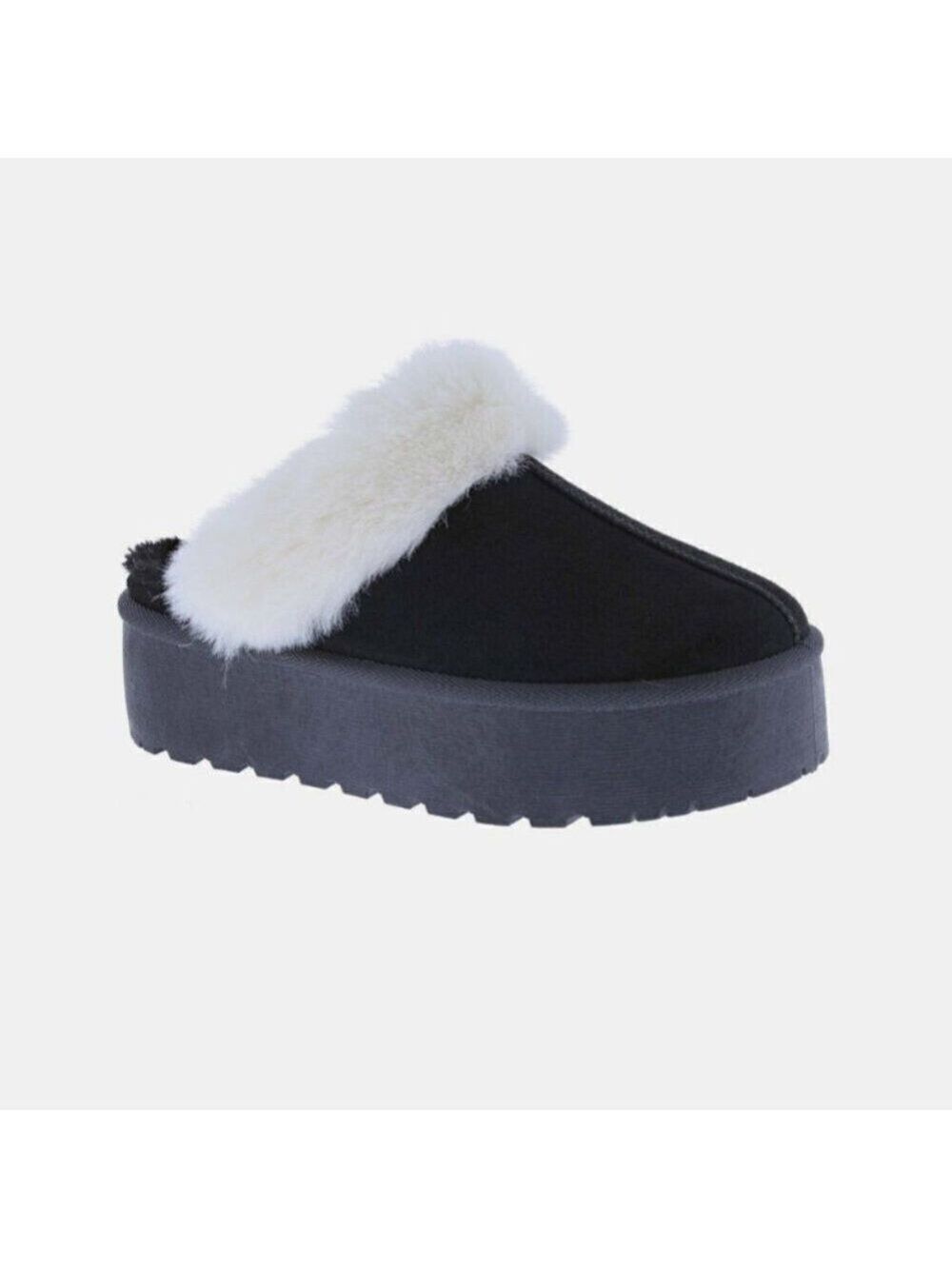 🆕️Super Comfy Thick Bottom Fur Trim Snow Slippers c2-s1-66 - Picture 2 of 3